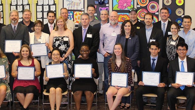 Ten local high school seniors received a total of $25,000 in scholarships from the Pflugerville Rotary Club. Courtesy photo