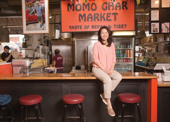 Phuntso Lama, co-owner of Momo Ghar, at her North Market location