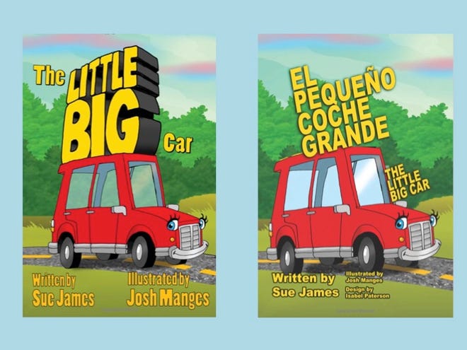 Local author, Sue James, has written and published a bilingual children's book titled, "El Pequeño Coche Grande," an animal counting book that is based off of her original book, "The Little Big Car." SUBMITTED PHOTO