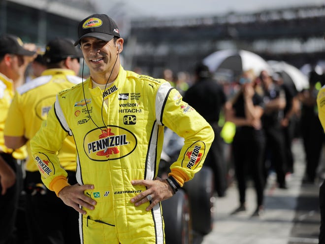 Helio Castroneves will start eighth Sunday in a Chevrolet many believe is among the fastest in the Indianapolis 500 field. [Associated Press/Darron Cummings]
