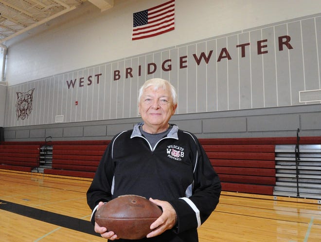West Bridgewater head coach William Panos, was inducted into the Massachusetts High School Football Coaches Association Hall Fame, Wednesday, May 23, 2018.  

(Marc Vasconcellos/The Enterprise)
