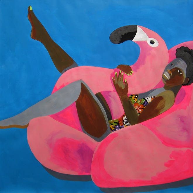 "Floater No. 17" by Derrick Adams [COURTESY OF THE ARTIST AND RHONA HOFFMAN GALLERY]