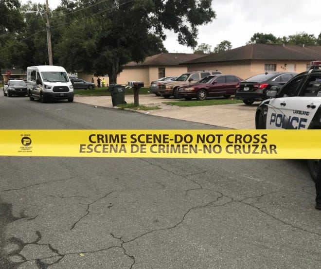 Lakeland police investigate a shooting that occurred early Monday morning in an apartment on Kansas Avenue. [LAKELAND POLICE DEPARTMENT]
