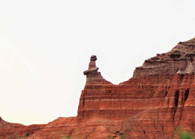 One of the magnificent sights in Palo Duro Canyon. I call it the “Rock Man.”
