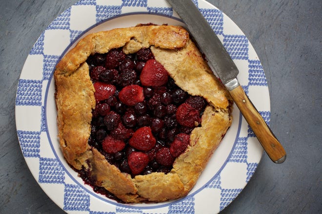 The Mixed Berry Galette lets the flavors of the seasonal fruits shine. [The Washington Post / Deb Lindsey]