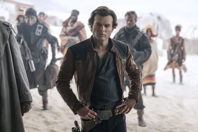 Alden Ehrenreich stars as Han Solo in 'Solo: A Star Wars Story,' now in theaters. [CONTRIBUTED PHOTO]