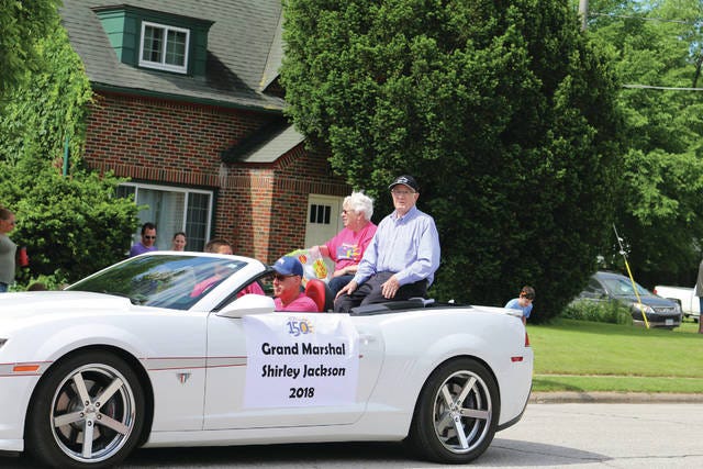 This year’s parade Grand Marshal was lifelong Van Meter resident, Shirley Jackson. The City of Van Meter celebrated its sesquicentennial during this year’s Raccoon River Days. PHOTO BY CLINT COLE/DALLAS COUNTY NEWS