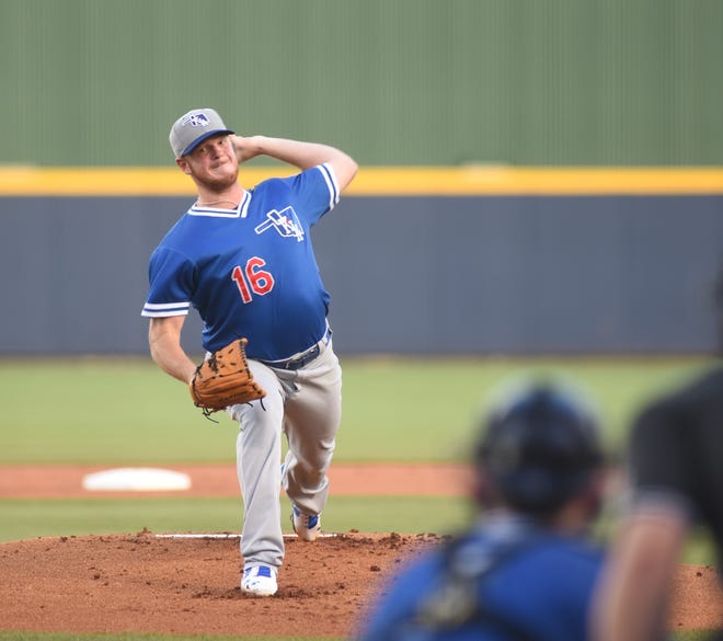 Caleb Ferguson pitched five scoreless innings in his Triple-A debut with the Oklahoma City Dodgers on May 27. [PHOTO PROVIDED]