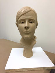 The reconstruction of the face of the woman found in Marion County in 2007, made by a BCI forensic artist.