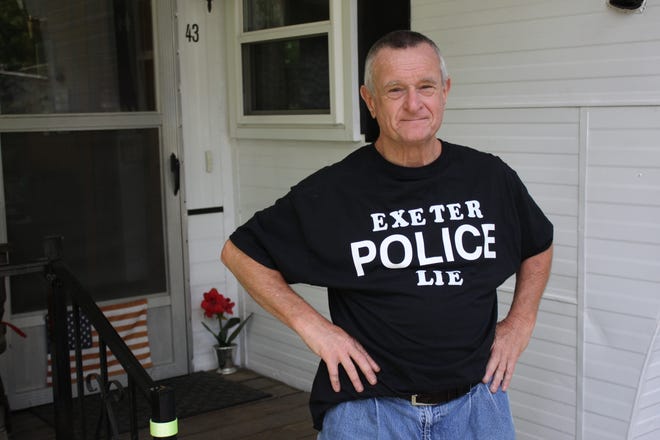 Robert Frese, of Exeter, who was arrested on criminal defamation of character charges May 23, had the charges dropped by Exeter police on Thursday. [Alexander LaCasse/Seacoastonline]