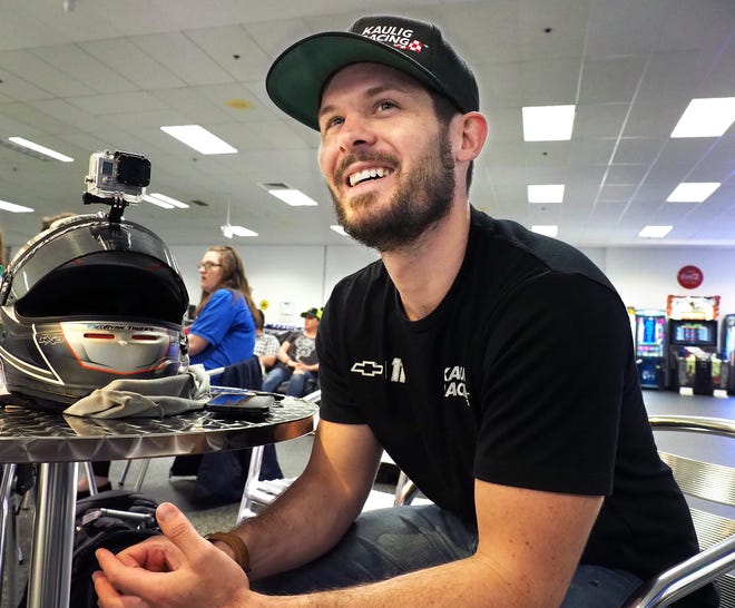 Professional race car driver, Ryan Truex who currently competes full-time in the NASCAR Xfinity Series, driving the No. 11 Chevrolet Camaro for Kaulig Racing, sits down for an interview Thursday, at the NH1 MotorPlex in Seabrook.

[Rich Beauchesne/Seacoastonline]