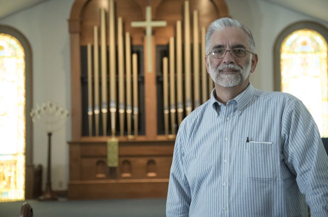 Longtime pastor, Mark Rideout, plans to retire from the First Parish Church of Christ Congregational in Somersworth after more than 22 years of service. [John Huff/Fosters.com]