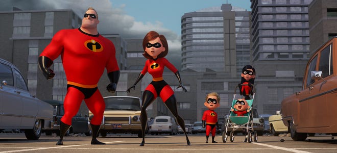 The Incredibles — the Parr family — are back after 14 years. [Pixar]