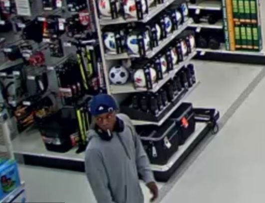 Anyone who has information on the identity and whereabouts of the suspect in burglaries at Target and Replays is asked to call CrimeStoppers at 752-7867. [Tuscaloosa Police Department]