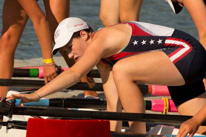 Greenland's Emmeline Laurence recently reported to U.S. Rowing’s U-19 National Selection Camp in New London, Conn., as one of roughly 40 candidates to earn a spot on the U.S. team that will compete in the Junior World Championships in the Czech Republic in August. [Courtesy]