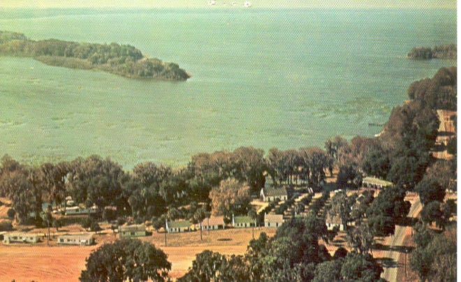 The Lane Park cottages are pictured on an old postcard. [SUBMITTED]