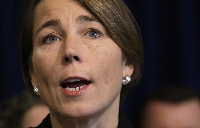 Massachusetts Attorney General Maura Healey takes questions last year during a news conference in Boston. [File Photo | The Associated Press]