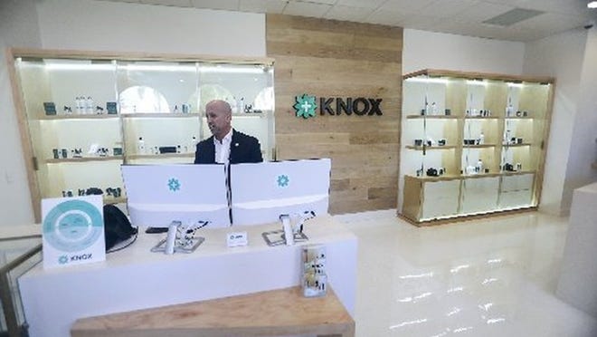 Mark Batievsky, Knox Medical’s Director of Retail Operations, at Palm Beach County’s first medical marijuana dispensary, in Lake Worth, last November. The Jupiter town council is debating whether to join Lake Worth and five other county municipalities in allowing medical marijuana dispensing facilities. (Bruce Bennett/Palm Beach Post)