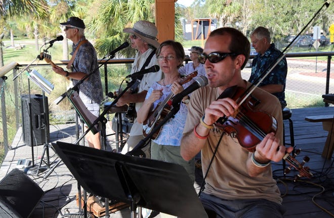 A band performs at the Boxcar Wine and Beer Garden in Depot Park in 2017. [Gainesville Sun, File]