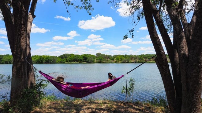 Before hanging a hammock at a park, check to make sure it’s allowed. Pam LeBlanc/American-Statesman