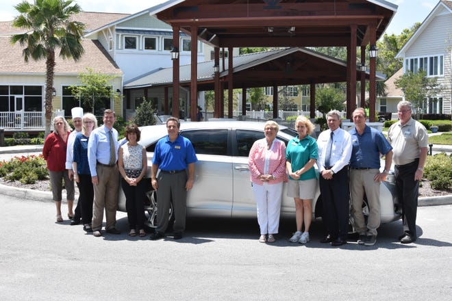 Vicar's Landing, a retirement community in Ponte Vedra Beach, donated a 2013 Toyota Venza SUV to the Council on Aging (COA) in May. The vehicle will be used to transport home health professionals to elderly residents and for the Council on Aging's Meals on Wheels program. [Contributed]