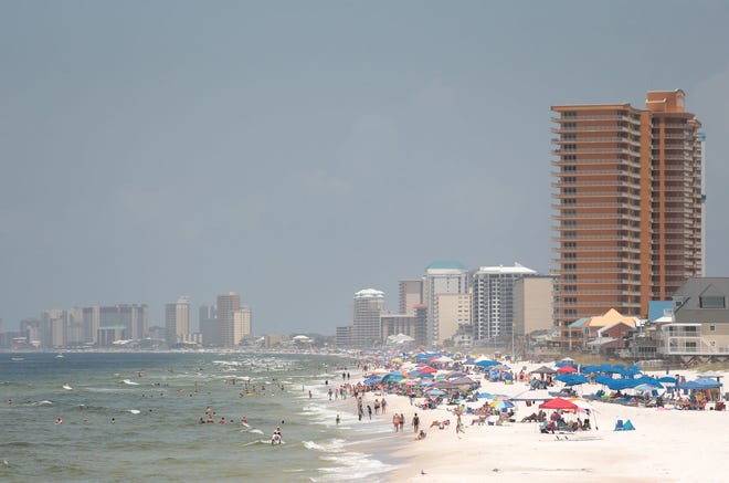 Almost all of Panama City Beach’s coastline is publicly owned, making the state’s customary use law, House Bill 631, irrelevant locally. [PATTI BLAKE/NEWS HERALD FILE PHOTO]