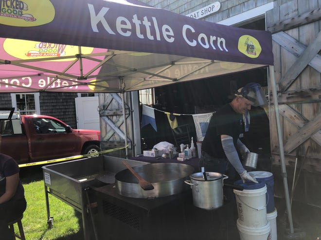 A new batch is almost ready at Cape Cod Wicked Good Kettle Corn. (BP photo/Sophie Mackin)