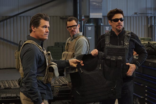 Josh Brolin, Jeffrey Donovan and Benicio Del Toro in "Sicario: Day of the Soldado." [Black Label Media]