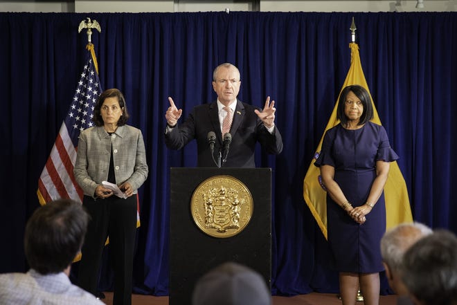 Governor Phil Murphy hosts a press conference on budget negotiations on Friday, June 29, 2018 [COURTESY OF NJ GOVERNOR'S OFFICE]