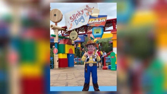Jack Crowley Edwards, 5, of Palm Beach Gardens at Disney World's new Toy Story Land.