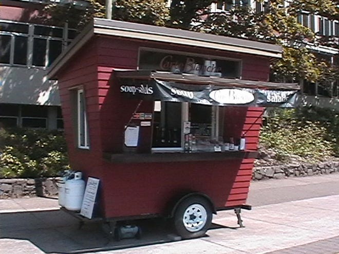 The food cart at the UO that led to the Soup Nation restaurant has been sold. [Carte Blanche Caterers]