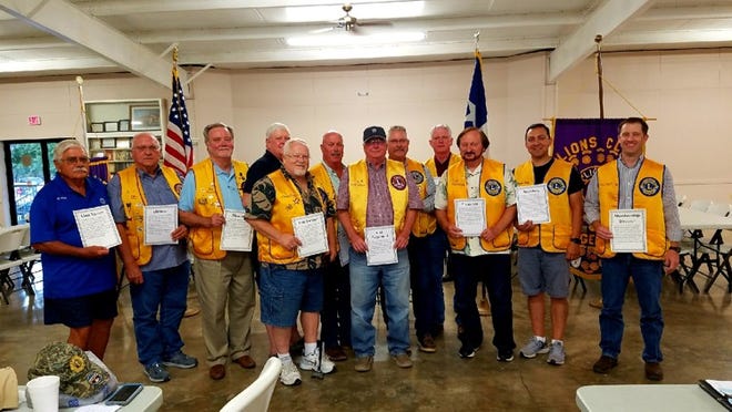 The Pflugerville Lions Club installed new board members and held a presentation on its contributions to the community during a recent meeting. Courtesy photo