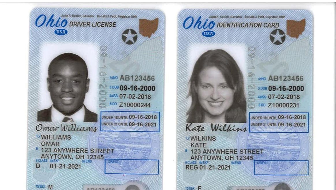 ohio travel compliant driver's license