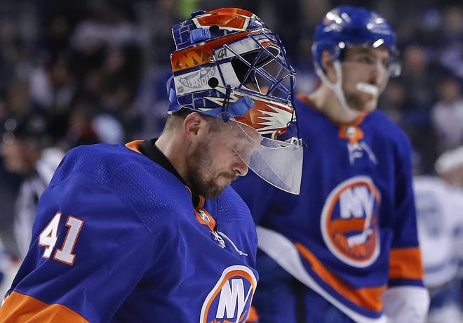 Goaltender Jaroslav Halak signed a two-year deal with the Boston Bruins to provide depth between the pipes behind Tuukka Rask. [AP Photo/Julie Jacobson]