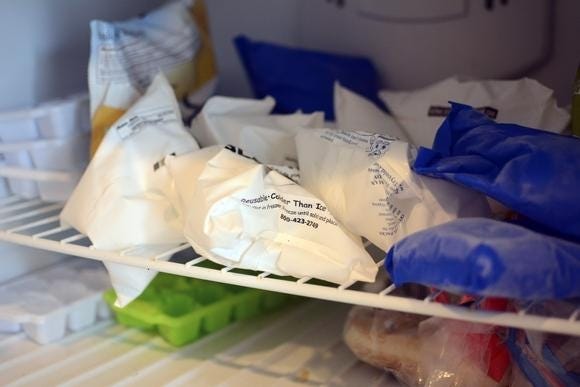 GATEHOUSE OHIO MEDIA KEN STANKIEWICZ/DISPATCH

With mail-order prescriptions and home medicine delivery services growing in popularity, the ice packs included are piling up some people's freezers.