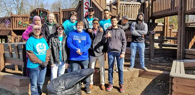 Pictured is the Spring KCC Service Learning class at Parkhurst Park after picking up litter from area parks. COURTESY PHOTO