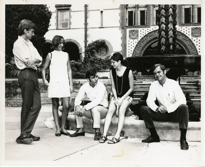 Students are pictured during Flagler College's earliest days. The college marks its 50th anniversary this year. [CONTRIBUTED]