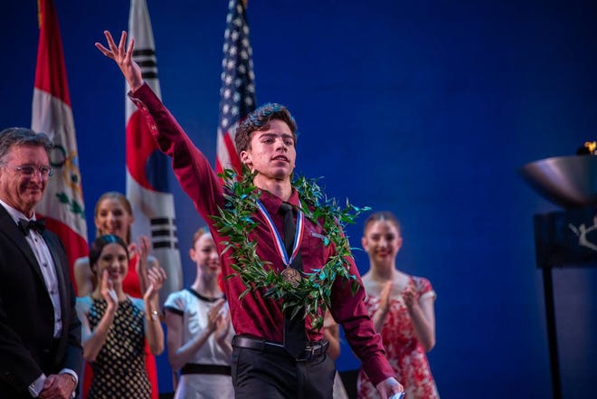 Harold Mendez, 16, won a bronze medal in the junior male category at the 2018 USA International Ballet Competition in Jackson, Mississippi, in June. [Richard Finklestein photo]