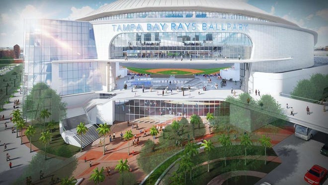 The Tampa Bay Rays revealed plans for their new stadium Tuesday. [Rendering provided by the Tampa Bay Rays]