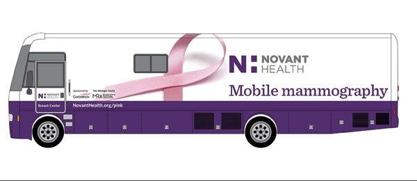 Cancer Services of Davidson County will host Novant Health Breast Center's Mobile Mammography Unit Tuesday Aug. 7. [Contributed photo]