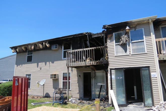 No injuries were reported at a 1028 Abbey Court complex fire early Saturday morning. [Melissa Frick/Sentinel Staff]
