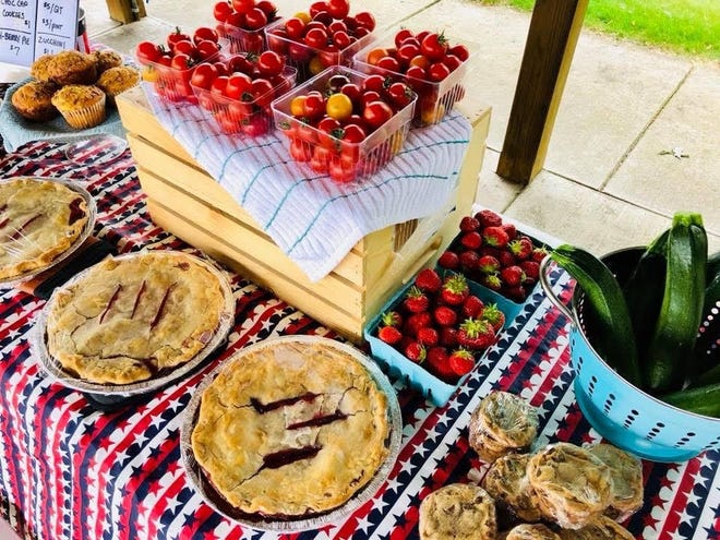 Baked goods and produce from a previous market day. [CONTRIBUTED/ALLISON BLANCHARD]