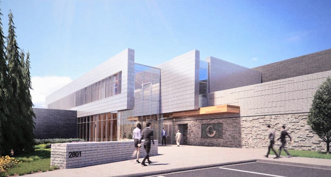 An artist's rendering of the new WRDW/WAGT studio building to be built off Riverwatch Parkway near the I-20 interchange. [Courtesy of WRDW/WAGT]