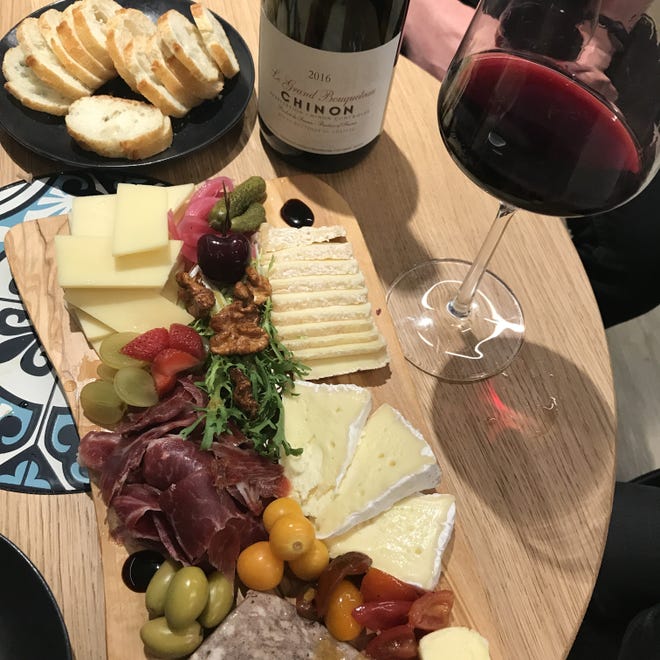 The Cheese & Charcuterie Board at the new Wine Bar inside La Maison Navarre in Portsmouth. [Photo by JoAnn Actis-Grande]