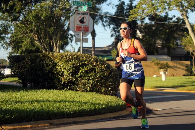 St. Augustine resident Joanna Beckes was one of 1,171 finishers in the 2017 Bridge of Lions 5K. There are more than 1,100 runners signed up for Saturday's 34th annual race. Organizers believe the final number of runners will surpass last year's figure. [WILL BROWN/THE RECORD]