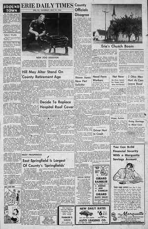This is a copy of the Erie Daily Times from July 18 1964. [ERIE TIMES-NEWS/ERIE TIMES-NEWS]