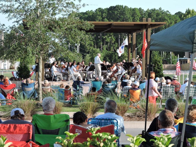 Panama City Pops Orchestra performs at the pavilion at SweetBay in Panama City. [CONTRIBUTED PHOTO]