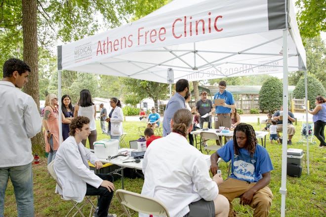 The Athens Free Clinic sets up shop every other Saturday in a variety of local communities. [Contributed]
