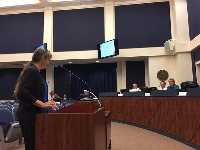 Robin King, president of CareerSource Flagler Volusia, briefs the Flagler County Economic Opportunity Advisory Council on workforce issues in Flagler County. [News-Journal/Aaron London]