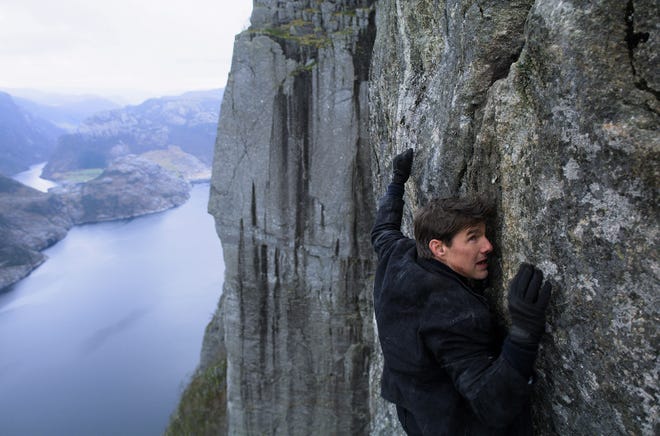 Tom Cruise as superspy Ethan Hunt in “Mission: Impossible — Fallout.” [Paramount Pictures]